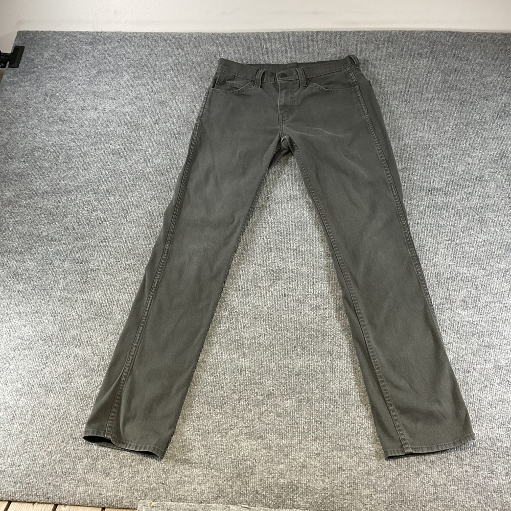 Levis 511 Slim Fit Pants Mens 30x32 Charcoal Grey Charcoal Gray Cotton Stretch